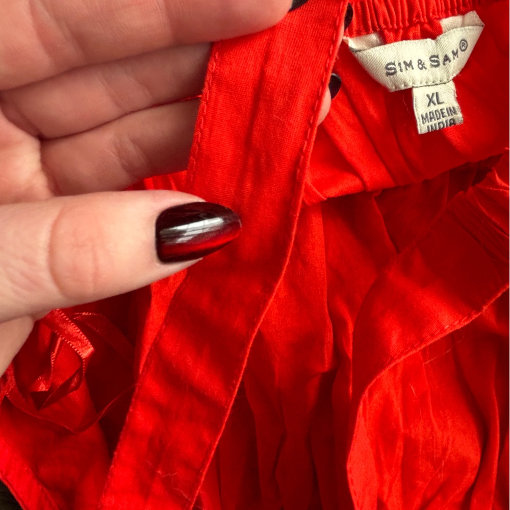 Red Ruffled Tank Top - Picture 4 of 4